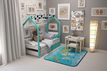 Детская кровать-домик Svogen мятный-белый в Элисте - предосмотр 6