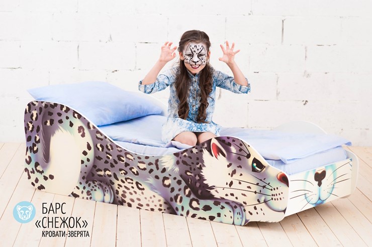 Детская кровать-зверёнок Барс-Снежок в Элисте - изображение 1
