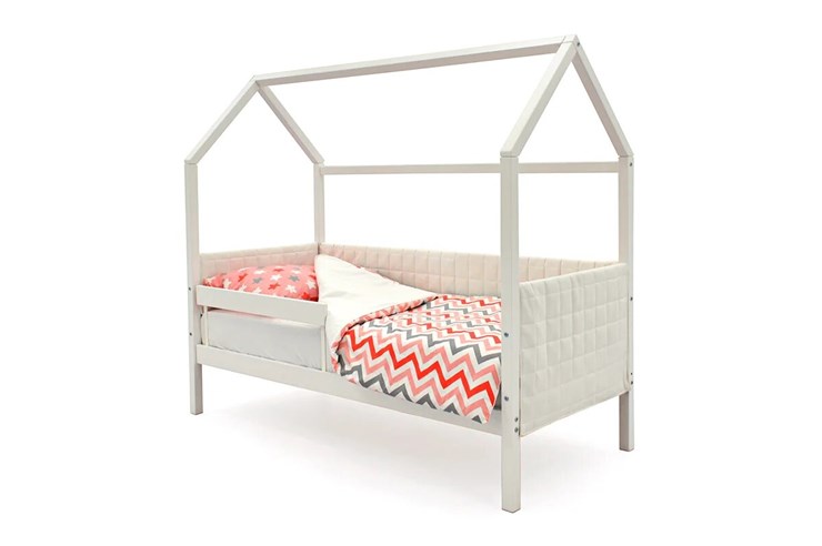 Кровать-домик в детскую «Svogen белая» мягкая в Элисте - изображение 2