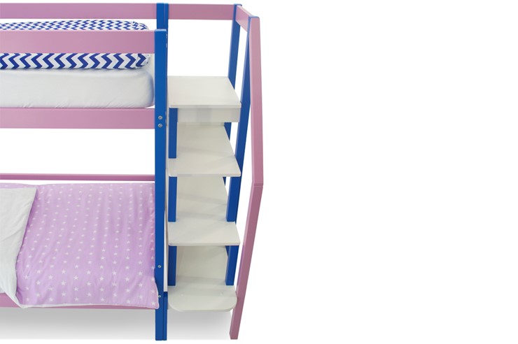 Детская двухэтажная кровать Svogen синий-лаванда в Элисте - изображение 9