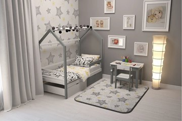 Детская кровать-домик Svogen графит-белый в Элисте - предосмотр 6