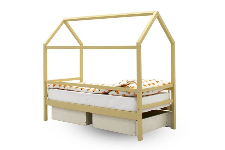 Кровать-домик в детскую Svogen бежевый в Элисте - изображение 4