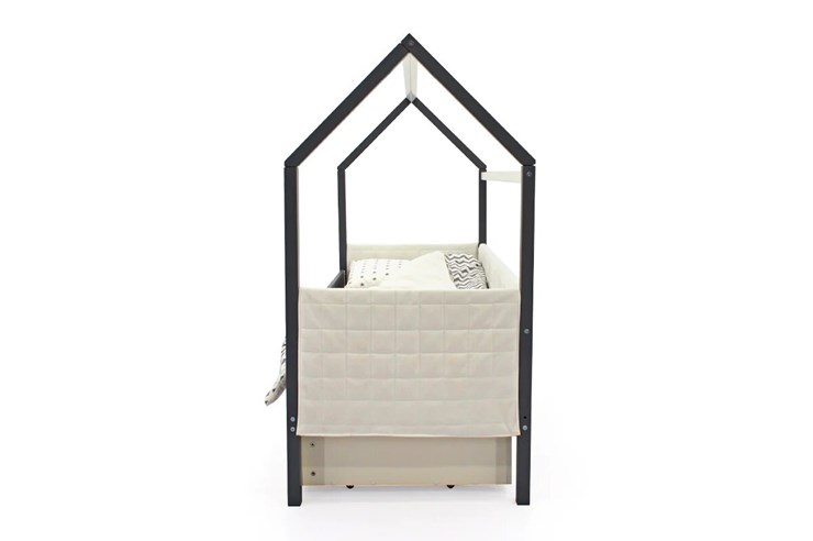 Кровать-домик детская «Svogen графит-белый» мягкая в Элисте - изображение 5