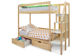Двухэтажная детская кровать Svogen натура в Элисте - предосмотр 5
