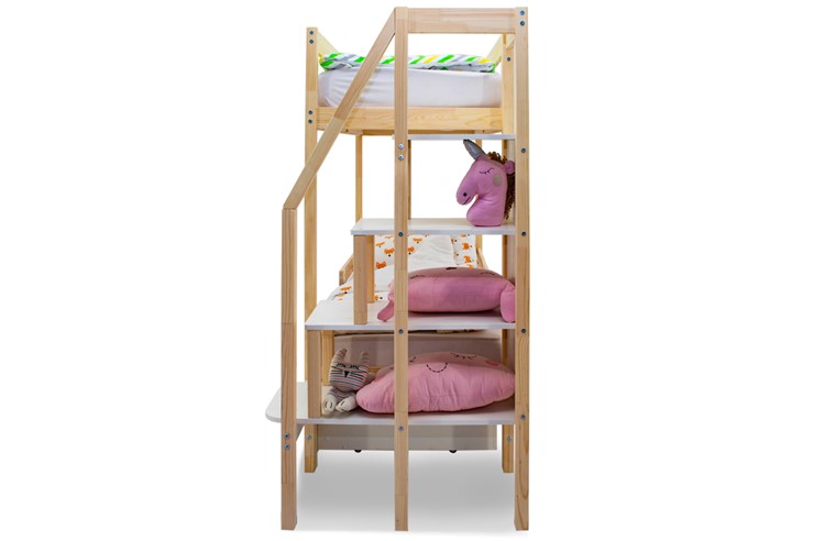 Двухэтажная детская кровать Svogen натура в Элисте - изображение 7