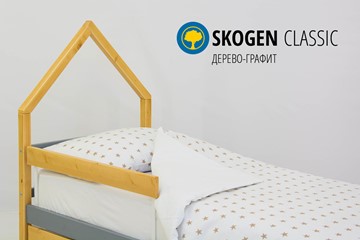 Детская кровать-домик мини Skogen дерево-графит в Элисте - предосмотр 3