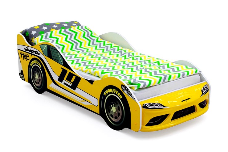 Кровать-машина Супра желтая в Элисте - изображение 3