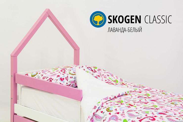 Детская кровать-домик мини Skogen белый-лаванда в Элисте - изображение 3