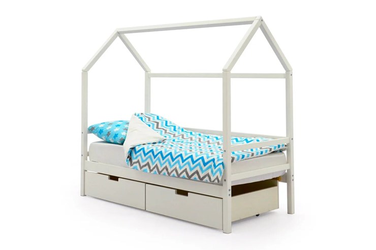Кровать-домик Svogen белый в Элисте - изображение 3