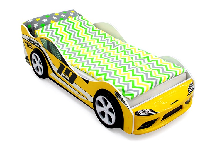Кровать-машина Супра желтая в Элисте - изображение 1