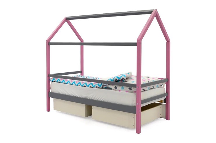 Детская кровать-домик Svogen лаванда-графит в Элисте - изображение 2