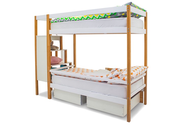 Детская 2-этажная кровать Svogen дерево-белый в Элисте - изображение 7