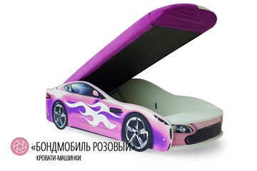 Детская кровать-машина Бондимобиль розовый в Элисте - предосмотр 1