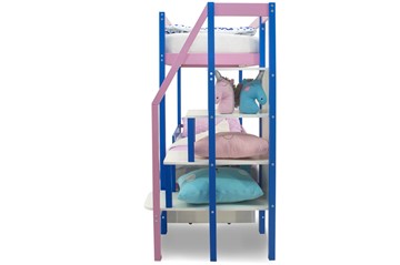 Детская двухэтажная кровать Svogen синий-лаванда в Элисте - предосмотр 7