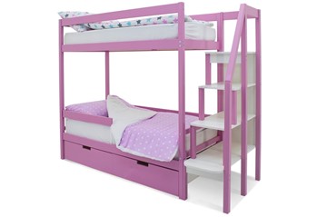 Двухъярусная кровать Svogen розовый в Элисте - предосмотр