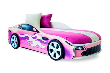 Детская кровать-машина Бондимобиль розовый в Элисте - предосмотр