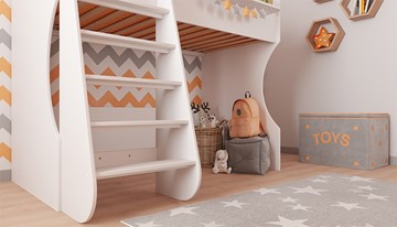 Детская кровать POLINI Kids Dream 1700 Белый в Элисте - предосмотр 4