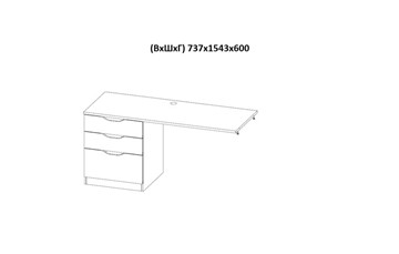 Детская кровать с письменным столом и шкафом POLINI Kids Simple Белый / Бетон в Элисте - предосмотр 9