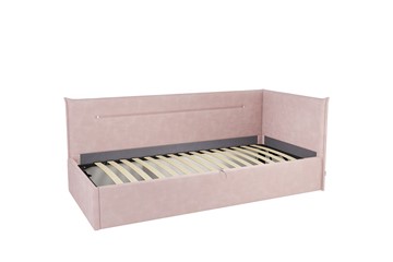Кровать детская 0.9 Альба (Тахта), нежно-розовый (велюр) в Элисте - предосмотр 1