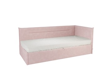 Кровать детская 0.9 Альба (Тахта), нежно-розовый (велюр) в Элисте - предосмотр