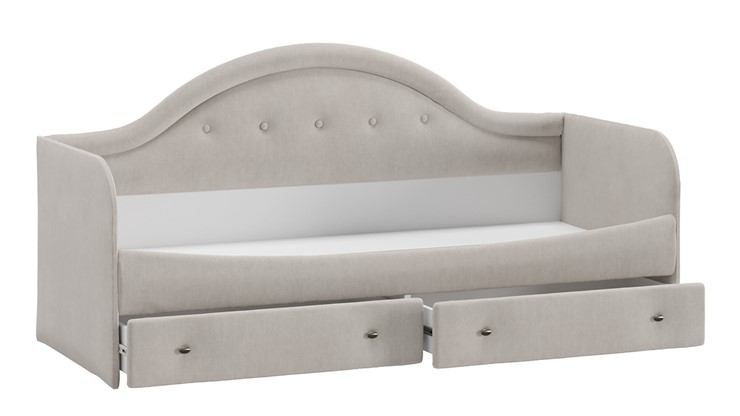 Кровать в детскую Адель тип 1 (Велюр Мокко светлый) в Элисте - изображение 1