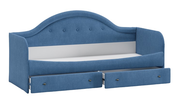 Кровать подростковая Адель тип 1 (Велюр Синий) в Элисте - изображение 1