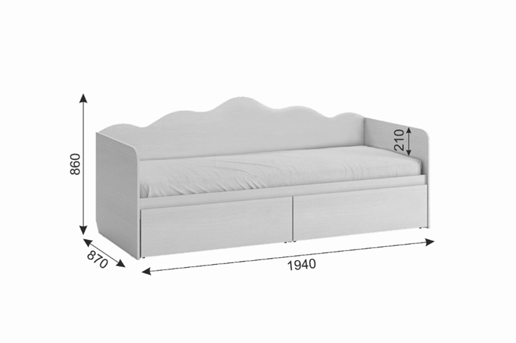 Кроватка Чудо, белый рамух в Элисте - изображение 2