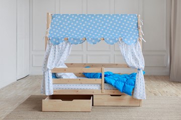 Детская кровать Домик с ящиками, без покраски в Элисте - предосмотр 1