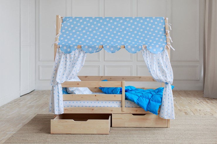 Детская кровать Домик с ящиками, без покраски в Элисте - изображение 1