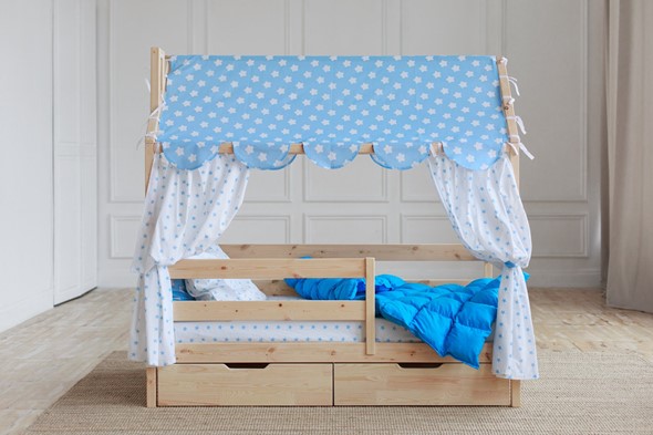 Детская кровать Домик с ящиками, без покраски в Элисте - изображение