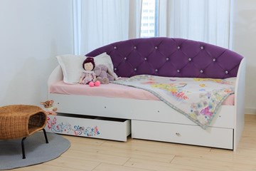 Кровать детская односпальная Эльза без бортика, Фиолетовый (щиты) в Элисте - предосмотр 5