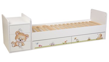Детская кровать Фея 1100 Медвежонок Белый в Элисте - предосмотр 2
