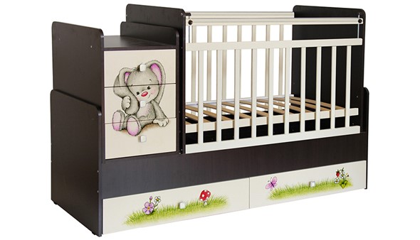 Детская кровать Фея 1100 Зайчонок Венге-бежевый в Элисте - изображение