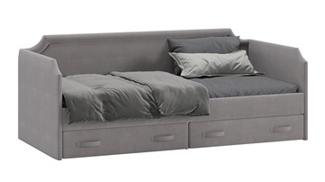 Подростковая кровать Кантри Тип 1, ТД-308.12.02 (Велюр Светло-серый) в Элисте