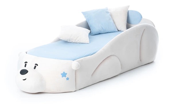 Кровать в детскую Мишка Pasha, белый в Элисте - изображение