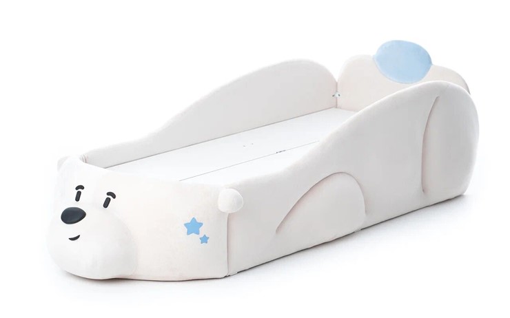 Кровать-игрушка Мишка Pasha с ящиком, белый в Элисте - изображение 1