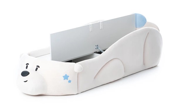 Кровать-игрушка Мишка Pasha с ящиком, белый в Элисте - изображение