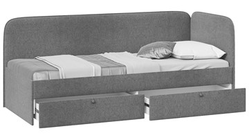 Кровать подростковая Молли тип 1 (90), Микровелюр Scandi Graphite 22 в Элисте - предосмотр 1