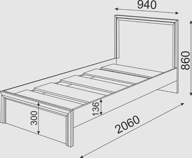 Подростковая кровать Остин М21 в Элисте - изображение 4