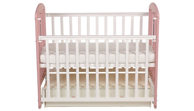 Детская кровать Polini kids Simple 328, белый-розовый в Элисте - изображение 3