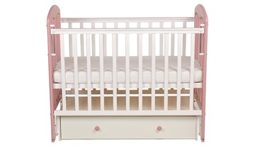 Детская кровать Polini kids Simple 328, белый-розовый в Элисте - предосмотр
