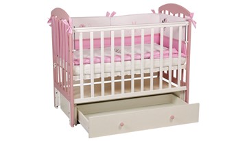 Детская кровать Polini kids Simple 328, белый-розовый в Элисте - предосмотр 5