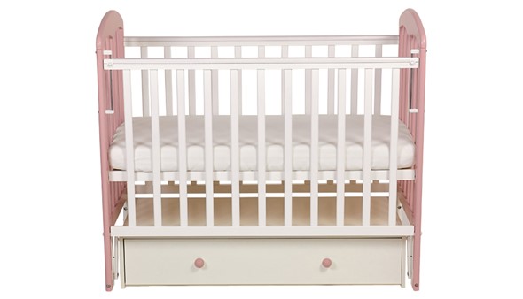 Детская кровать Polini kids Simple 328, белый-розовый в Элисте - изображение
