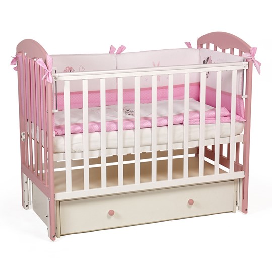 Детская кровать Polini kids Simple 328, белый-розовый в Элисте - изображение 6