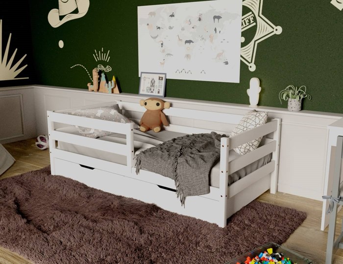 Детская кровать Софа с ящиками, цвет белый в Элисте - изображение 3