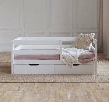 Детская кровать Софа с ящиками, цвет белый в Элисте - изображение