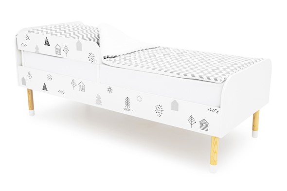 Кровать в детскую Stumpa Классика "Домики ч/б" в Элисте - изображение