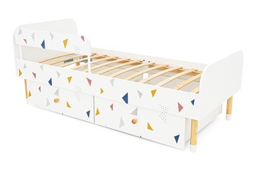 Детская кровать Stumpa Классика "Треугольники желтый, синий, розовый" в Элисте - предосмотр 11