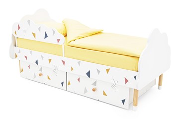Кроватка Stumpa Облако "Треугольники желтый, синий, розовый" в Элисте - предосмотр 3