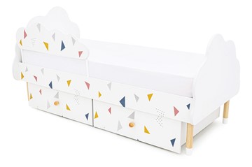 Кроватка Stumpa Облако "Треугольники желтый, синий, розовый" в Элисте - предосмотр 9